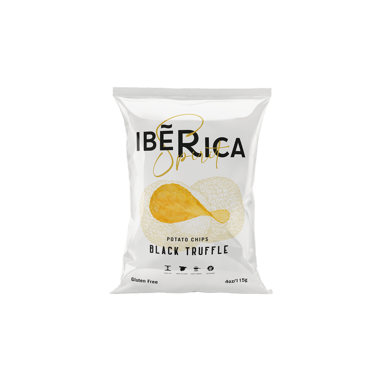 Ibérica Papas Fritas Trufa Negra 1 x 115 gr - Chips - Ibérica - 8424842201845 - ExtraVirgen.Store